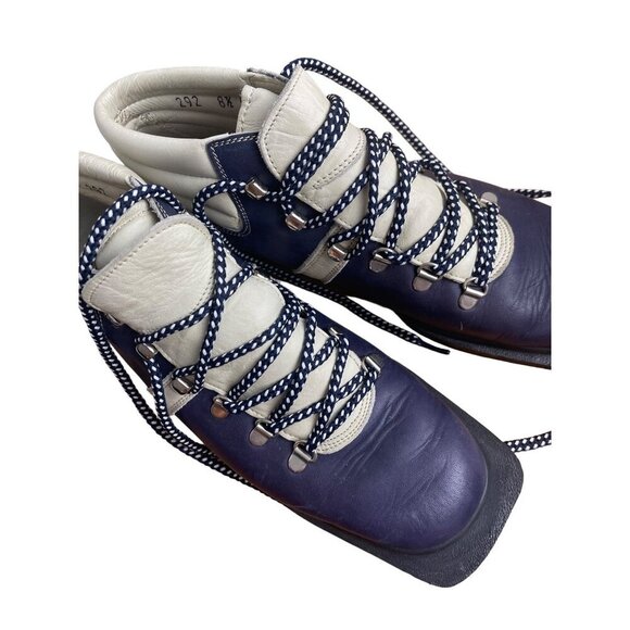 Fabiano mens Italian leather mountain /ski boots  like new  size 8.5 dark purple - Picture 7 of 16